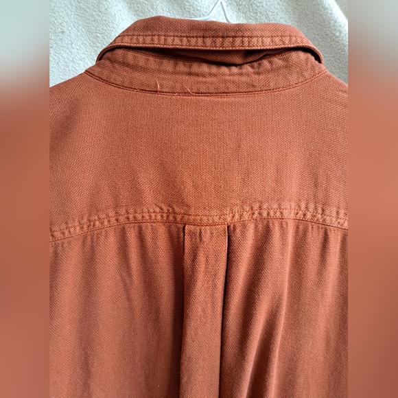 Men's Burnt Orange Ruff Hewn Long Sleeve Button Down Shirt - Picture 10 of 10